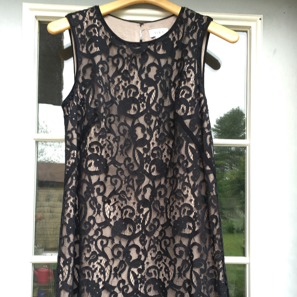 Black Lace LOFT Women's Dress Sz 8